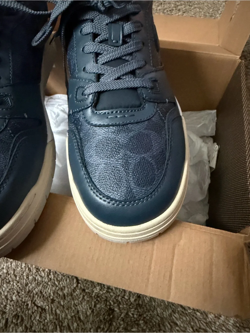 Coach Men's Blue Low-Top Sneakers Size 11.5